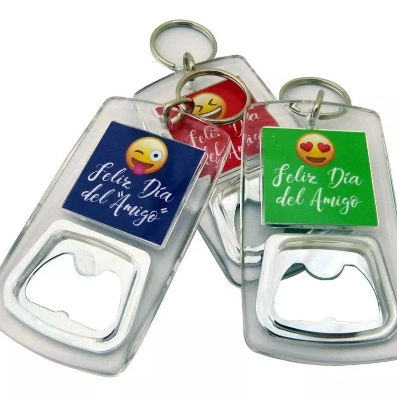 Pack 50 Llaveros Acrílico Con Destapador