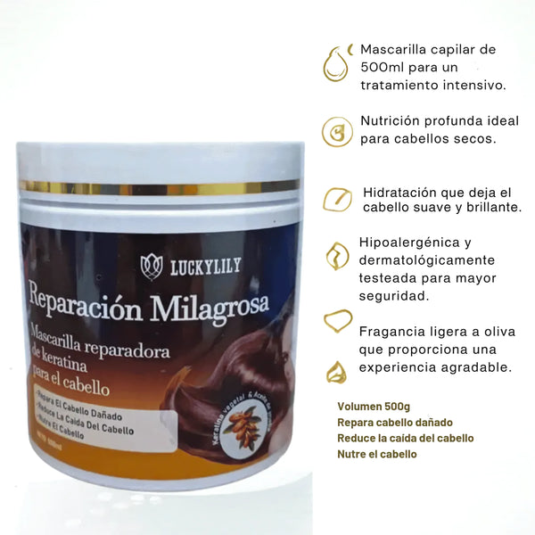 Mascarilla Reparadora Keratina Cabello - Varietas Chile - Santiago