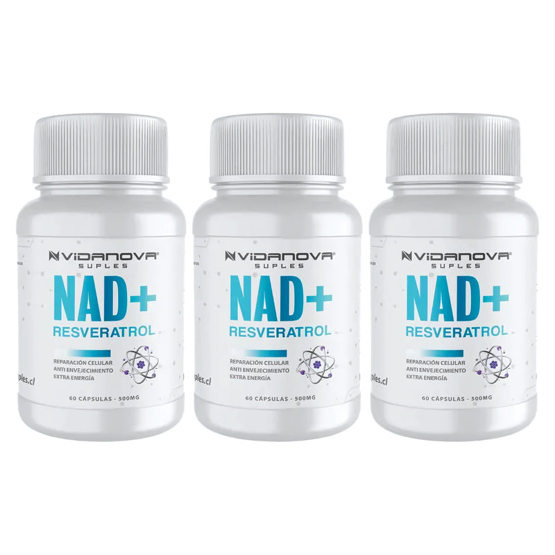 Pack X3 Nad Resveratrol 1000Mg 60 Caps - Varietas Chile - Santiago