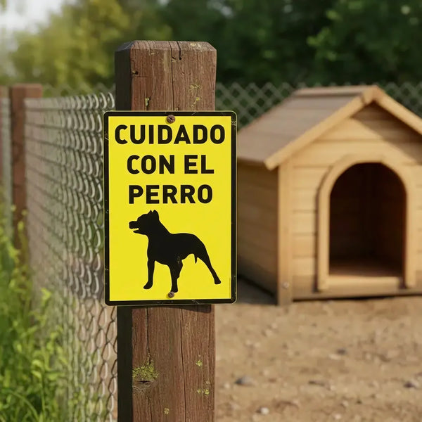 Señaletica Advertencia Perro Letrero - Varietas Chile - Santiago