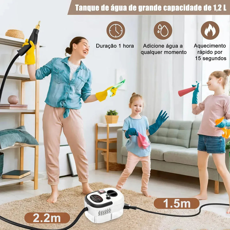 Limpiador A Vapor Presión 2500W Portátil