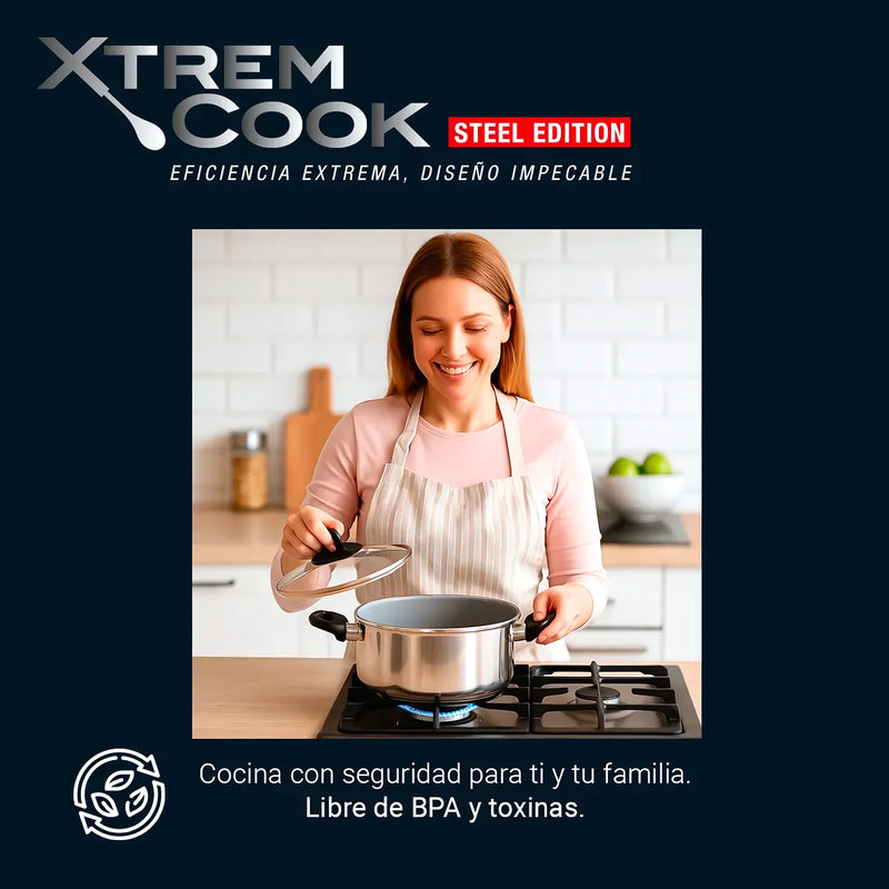 Batería De Cocina Xtrem Cook Steel 4 Pz - Varietas Chile - Santiago