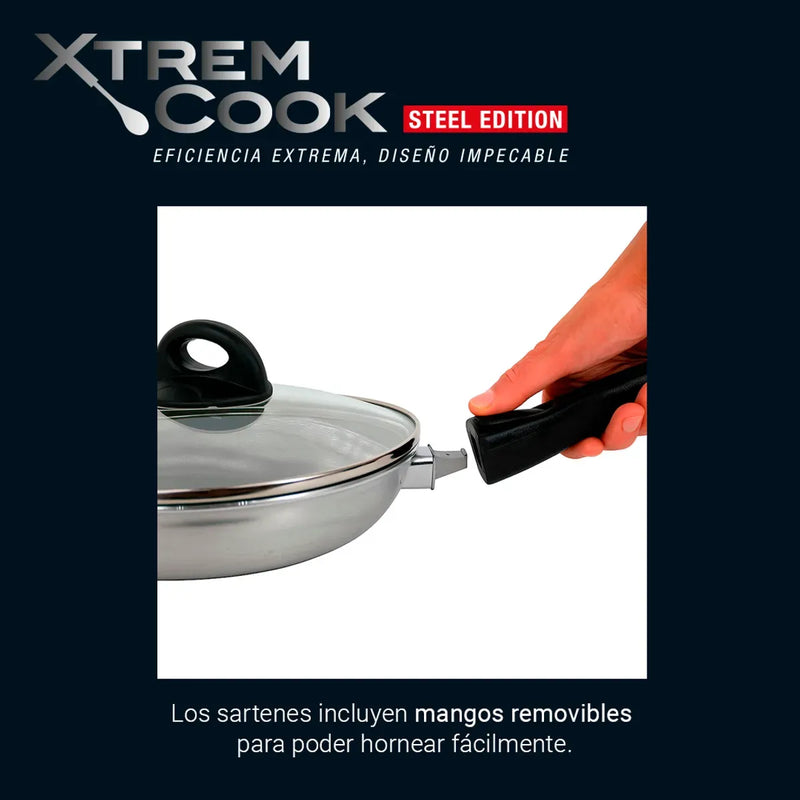 Batería De Cocina Xtrem Cook Steel 4 Pz