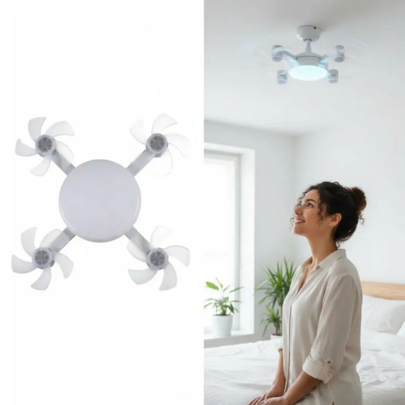 Ventilador De Techo Con Luz Led Ajustabl